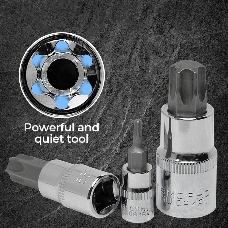🌞Fris De Lente In Met 50% Korting!🔥60/64-Delige Torx & E-Torx Doppenset | Professioneel CR-V Staal | Dé Complete Bitset voor Auto's & Motoren
