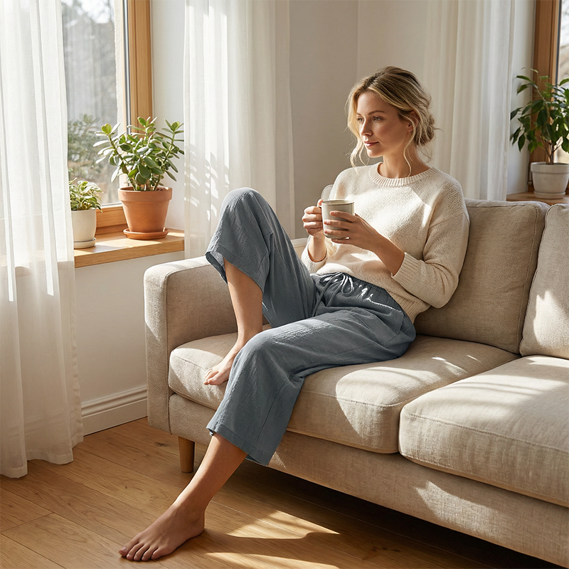 👖 LAATSTE DAG - 50% KORTING! ✨ Capribroek voor dames – met trekkoord in de taille, 6 kleuren, maten S-2XL 🌿