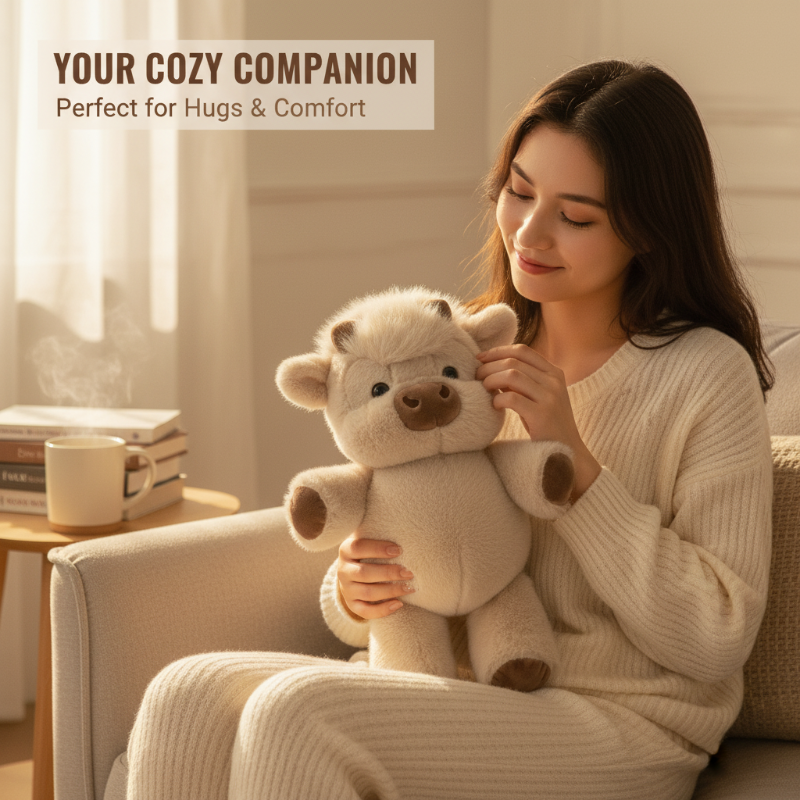 🧸 Schattige Knuffel van een Schotse Hooglandkoe | Zacht, Knus & Perfect als Cadeau – Nu 67% Korting