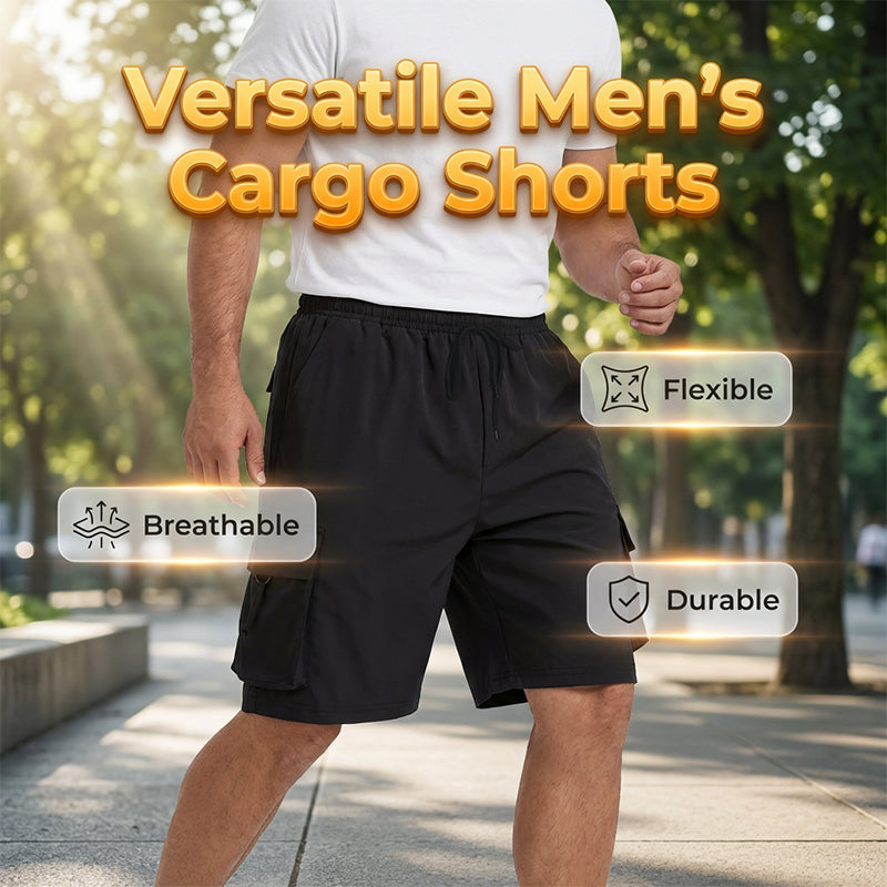 🎁2026 Nieuw binnen 50% KORTING💥Heren Casual Cargo Shorts met Elastische Taill