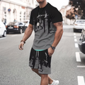 👕 NU 50% KORTING! 🔥 Heren-set met grafisch bedrukt T-shirt en shorts – Zachte stof, opvallend design & perfect voor zomerdagen ☀️
