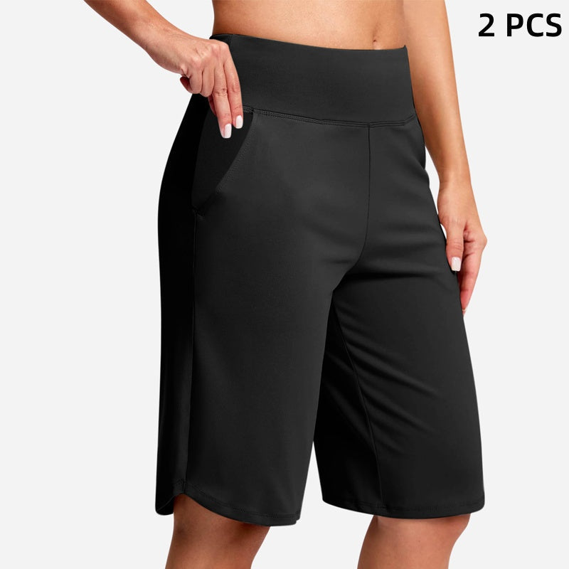 🎁2026 Nieuw binnen 50% KORTING💥Dames Hoge-taille Yogashorts met Zakken