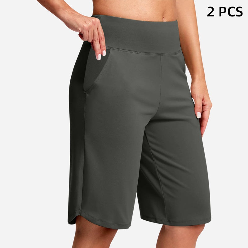 🎁2026 Nieuw binnen 50% KORTING💥Dames Hoge-taille Yogashorts met Zakken