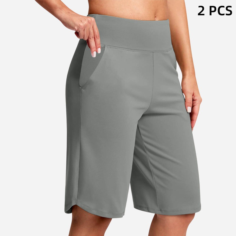 🎁2026 Nieuw binnen 50% KORTING💥Dames Hoge-taille Yogashorts met Zakken