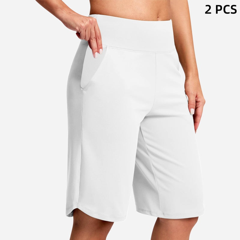 🎁2026 Nieuw binnen 50% KORTING💥Dames Hoge-taille Yogashorts met Zakken