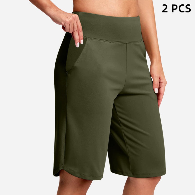🎁2026 Nieuw binnen 50% KORTING💥Dames Hoge-taille Yogashorts met Zakken