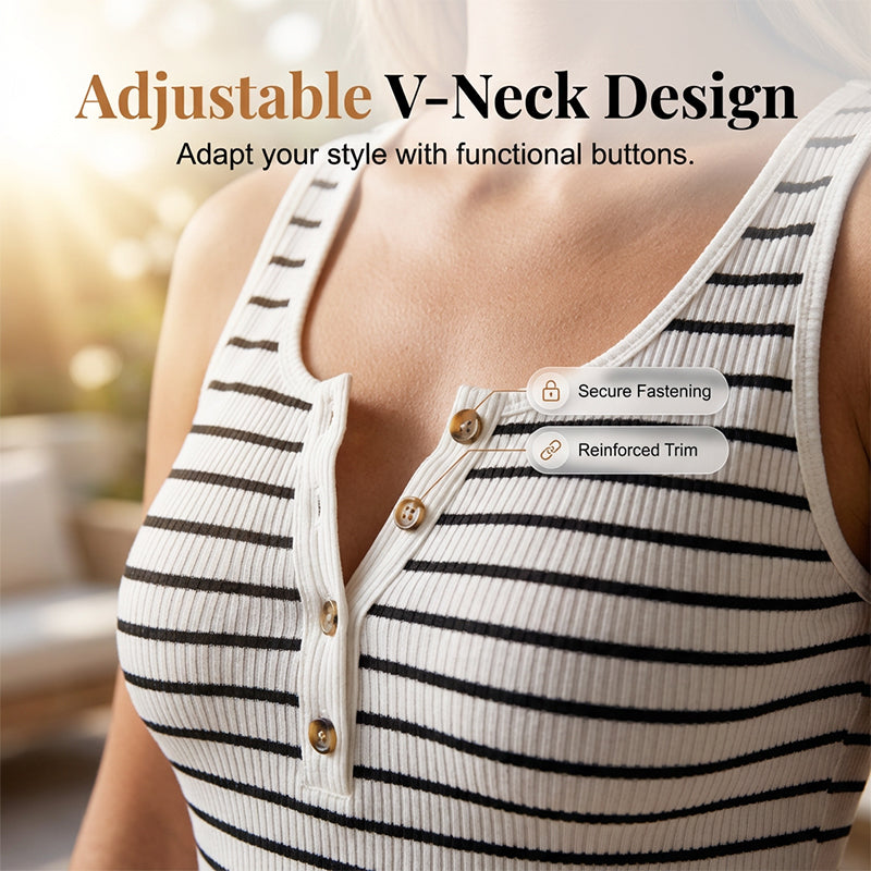 🎁Nieuwe collectie 50% KORTING💥Gestreepte, nauwsluitende tanktopjurk voor dames