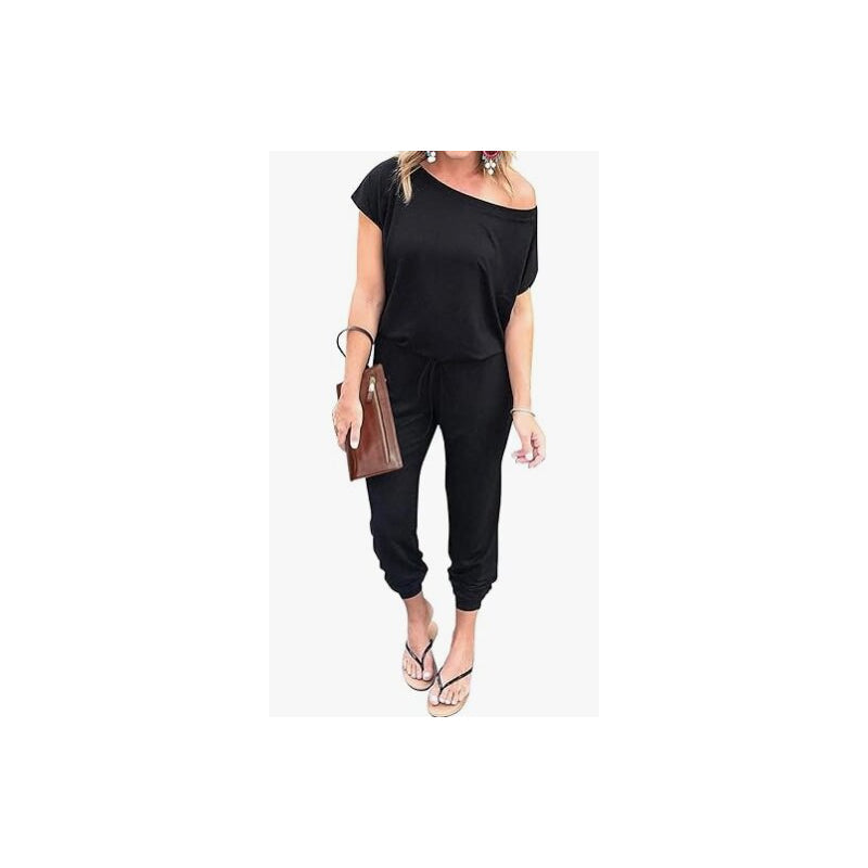 🟎🎁 50% KORTING op de nieuwe collectie van 2026 💥 Casual jumpsuit met blote schouders en korte mouwen voor dames