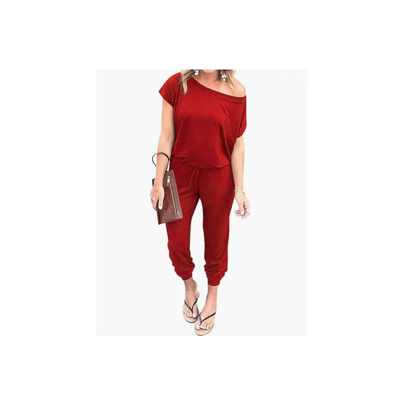 🟎🎁 50% KORTING op de nieuwe collectie van 2026 💥 Casual jumpsuit met blote schouders en korte mouwen voor dames