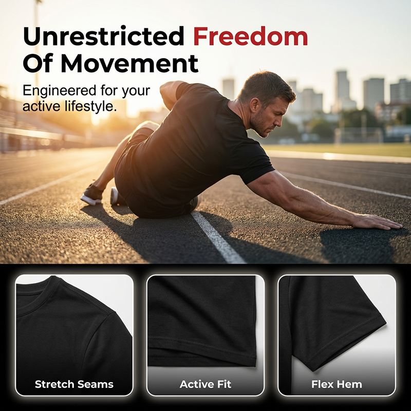 🔥50% OFF🔥Heren-T-shirt met ronde hals en atletische pasvorm