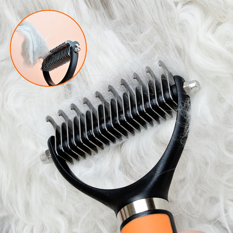 🐾 50% KORTING! 🧹 Dubbelzijdige vachtverzorgingsborstel voor huisdieren – Verwijdert losse haren effectief, zachte borstelharen & perfect voor honden en katten 🐶
