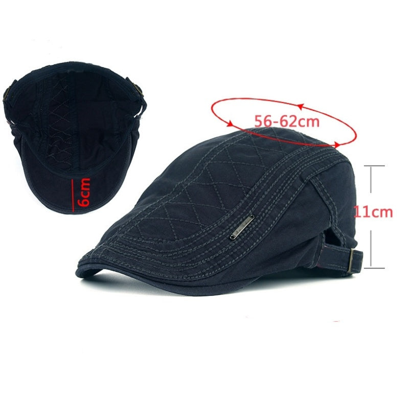 🔥Nieuwe klassieke platte pet voor heren, ademend & verstelbaar🧢