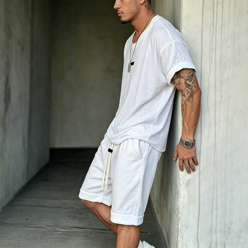🎁2026 Nieuw binnen 50% KORTING💥👕🩳 Casual T-shirt- en korte broekset voor heren | Comfortabel • Ademend • 2-delig