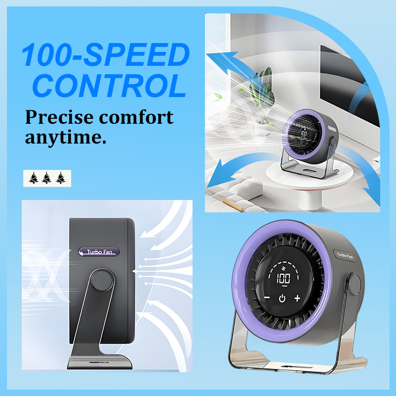 🎁2026 Nieuw binnen 50% KORTING💥❄ 100-versnellingsbak Super Desk Fan met digitale display⚡