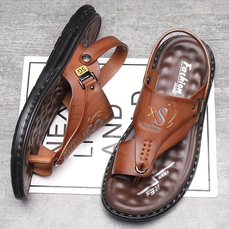 👣 TIJDELIJK 50% KORTING! 🌿 Ademende, zachte leren outdoorsandalen voor heren (ook in grote maten) – ondersteunend, antislip, instapmodel 🌲
