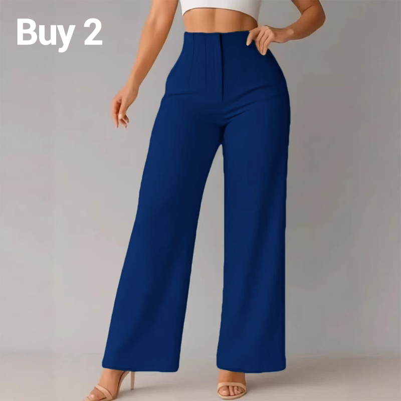 🎁2026 Nieuw binnen 50% KORTING💥⏰🎁Dames Effen Kleur Casual Broek met Wijde Pijpen