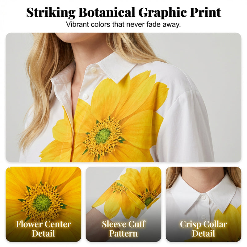 🎁2026 Nieuw binnen 50% KORTING💥Tweedelige set met bloemenprint voor dames | Chique oversized top + cropped broek, helemaal klaar voor een vakantie! 🌸✨