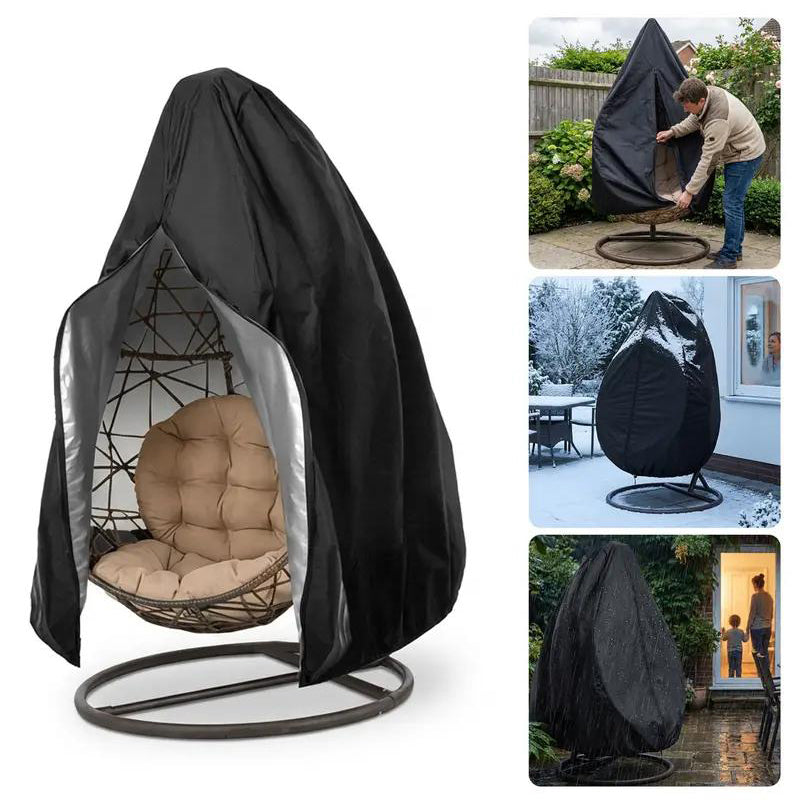 🥳UITVERKOOP 2026🥳💞MEER DAN 50.000 VERKOCHT!⏰🪑 50% KORTING! Stevige, waterdichte hoes voor hangende eivormige stoel – UV-bestendig, duurzaam Oxford-doek, met handige ritssluiting. Biedt het hele jaar door bescherming. ☀️✨