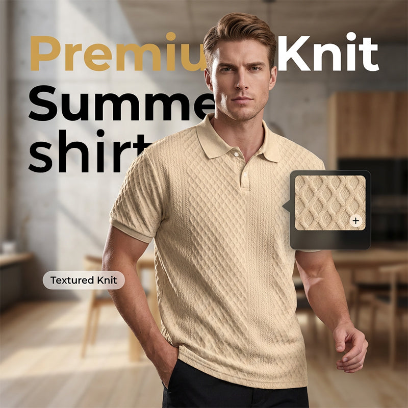 🎉 Zomeruitverkoop! Premium Jacquard Heren Shirt – Luxe, Ademend en Lichtgewicht 🌞
