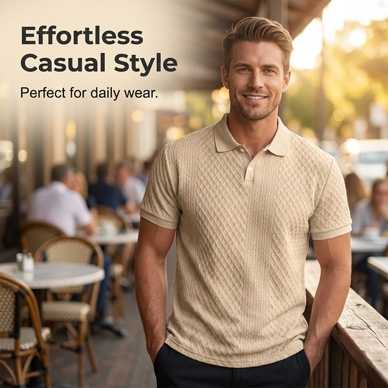 🎉 Zomeruitverkoop! Premium Jacquard Heren Shirt – Luxe, Ademend en Lichtgewicht 🌞