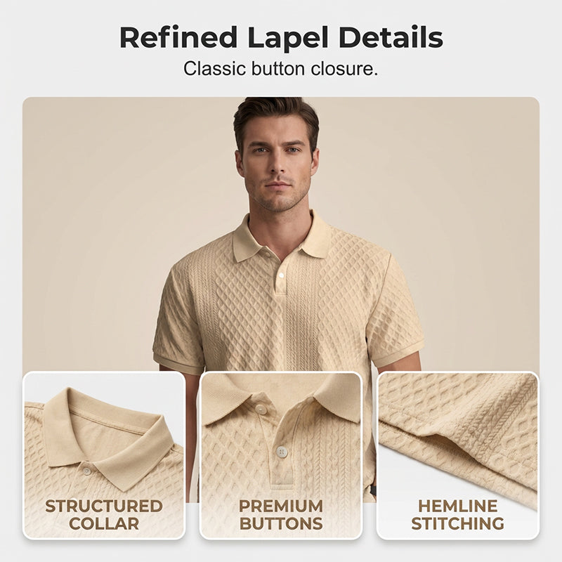 🎉 Zomeruitverkoop! Premium Jacquard Heren Shirt – Luxe, Ademend en Lichtgewicht 🌞