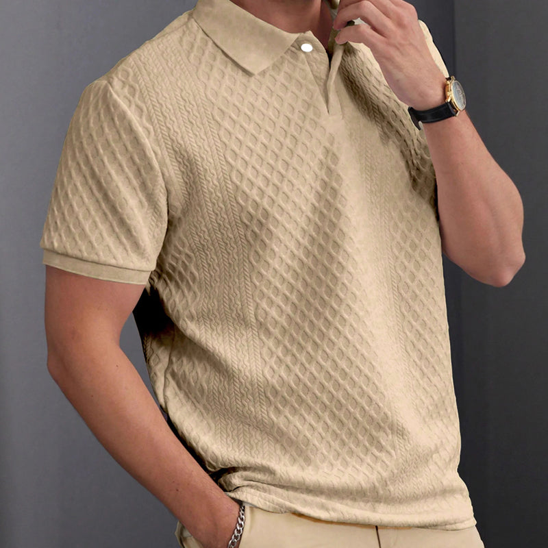 🎉 Zomeruitverkoop! Premium Jacquard Heren Shirt – Luxe, Ademend en Lichtgewicht 🌞