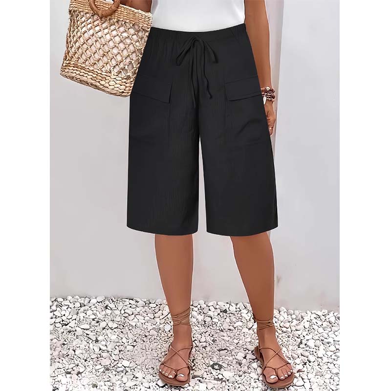 🎁2026 Nieuw binnen 50% KORTING💥Casual capri-short met trekkoord voor dames