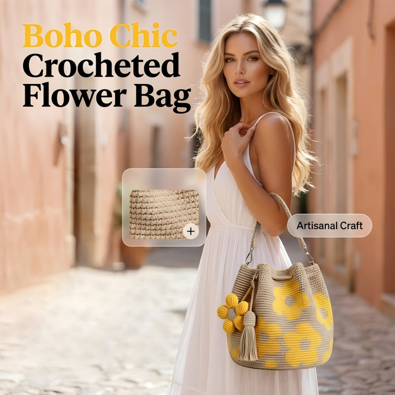 🎁2026 Nieuw binnen 50% KORTING💥Gehaakte bucketbag voor dames
