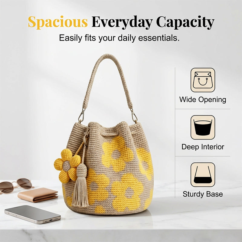 🎁2026 Nieuw binnen 50% KORTING💥Gehaakte bucketbag voor dames