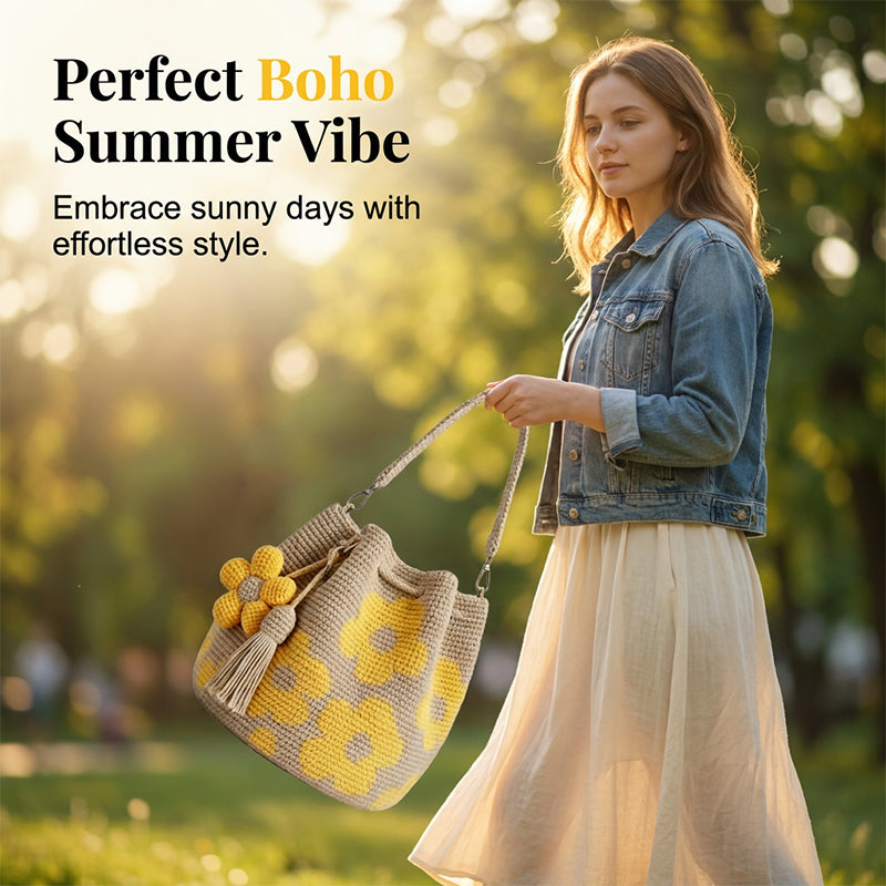 🎁2026 Nieuw binnen 50% KORTING💥Gehaakte bucketbag voor dames
