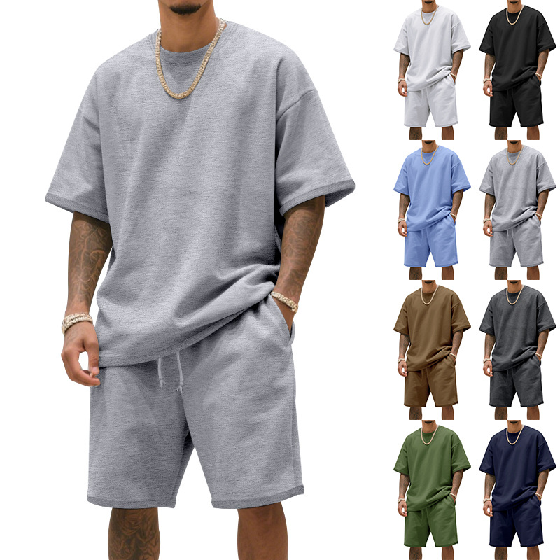 🎁2026 Nieuw binnen 50% KORTING💥Heren Losse Sportset (T-shirt + Short) | Oversized Fit | Trekkoord Taille | 8 Kleuren