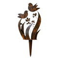 🎁2026 Nieuw binnen 50% KORTING💥🌿 Rustieke Metalen Tuinpaal met Vogel- en Bloemmotief – Decoratief voor Tuin en Pad ✨