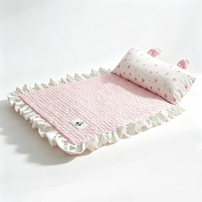 🌞Fris De Lente In Met 50% Korting!🐾Verkoelende Huisdierenmat met Kussen – Ademend Zomerbed voor Kleine Honden en Katten
