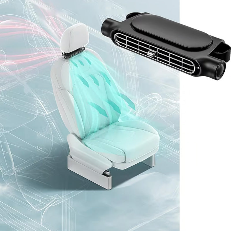 🍃Draagbare Autoventilator | Verstelbare Riemen | Voor Bestuurder, Passagier & Baby👶