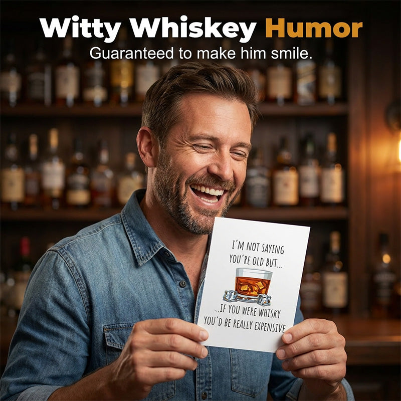 🎁2026 Nieuw binnen 50% KORTING💥Grappige whisky-verjaardagskaart voor mannen