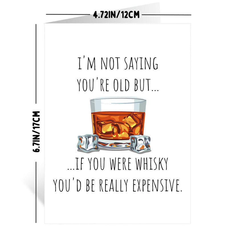 🎁2026 Nieuw binnen 50% KORTING💥Grappige whisky-verjaardagskaart voor mannen