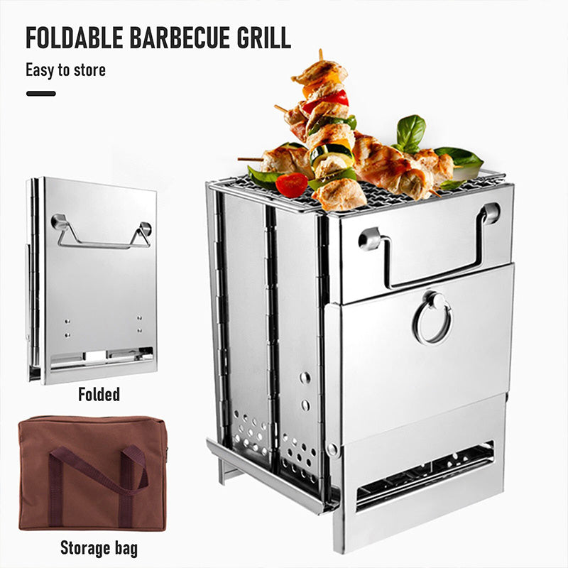⏳🔥TIJDELIJK 50% KORTING! 🔥 Opvouwbare BBQ-grill voor kamperen – Grill overal en altijd 🍖✨