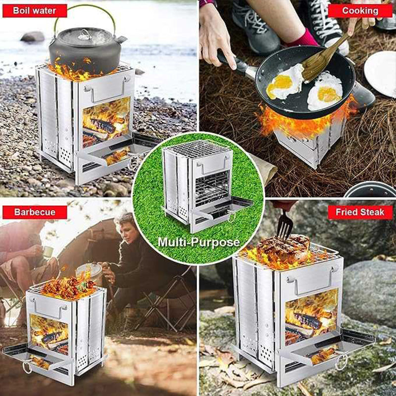 ⏳🔥TIJDELIJK 50% KORTING! 🔥 Opvouwbare BBQ-grill voor kamperen – Grill overal en altijd 🍖✨