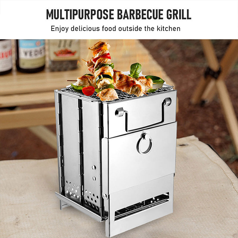 ⏳🔥TIJDELIJK 50% KORTING! 🔥 Opvouwbare BBQ-grill voor kamperen – Grill overal en altijd 🍖✨