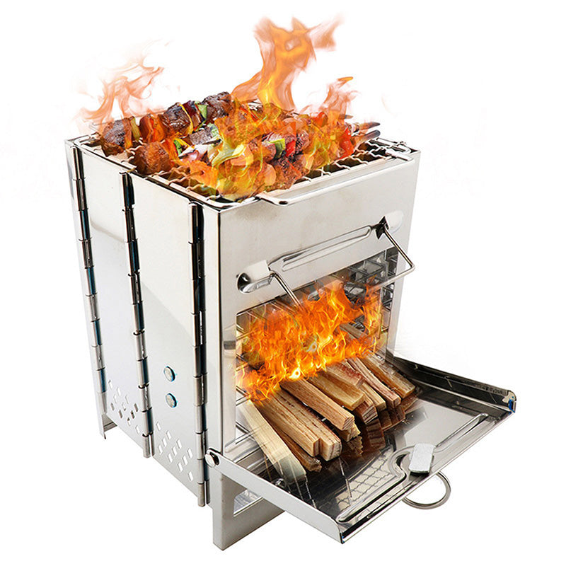 ⏳🔥TIJDELIJK 50% KORTING! 🔥 Opvouwbare BBQ-grill voor kamperen – Grill overal en altijd 🍖✨