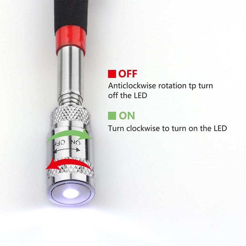 🎉50% KORTING🔧Telescopische Magneet met Lampje | Uitschuifbaar tot 69 cm