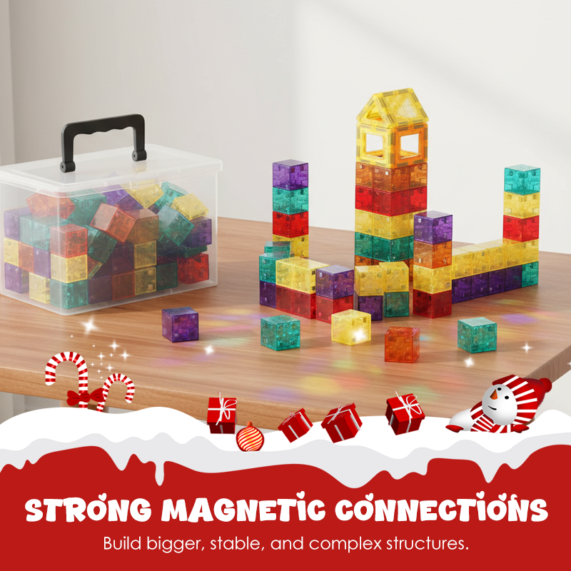 🎁🧲 【50% Korting】Magnetische Bouwblokken voor Kinderen | 6-Zijdige Magneten🏗️