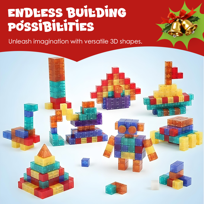 🎁🧲 【50% Korting】Magnetische Bouwblokken voor Kinderen | 6-Zijdige Magneten🏗️