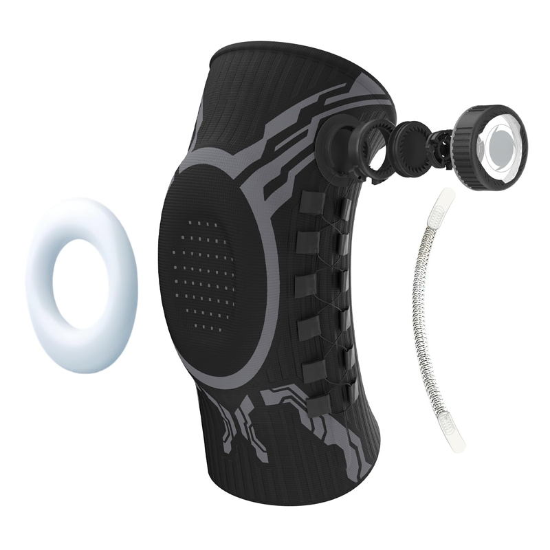 Slimme kniebrace met verstelbare compressieknop