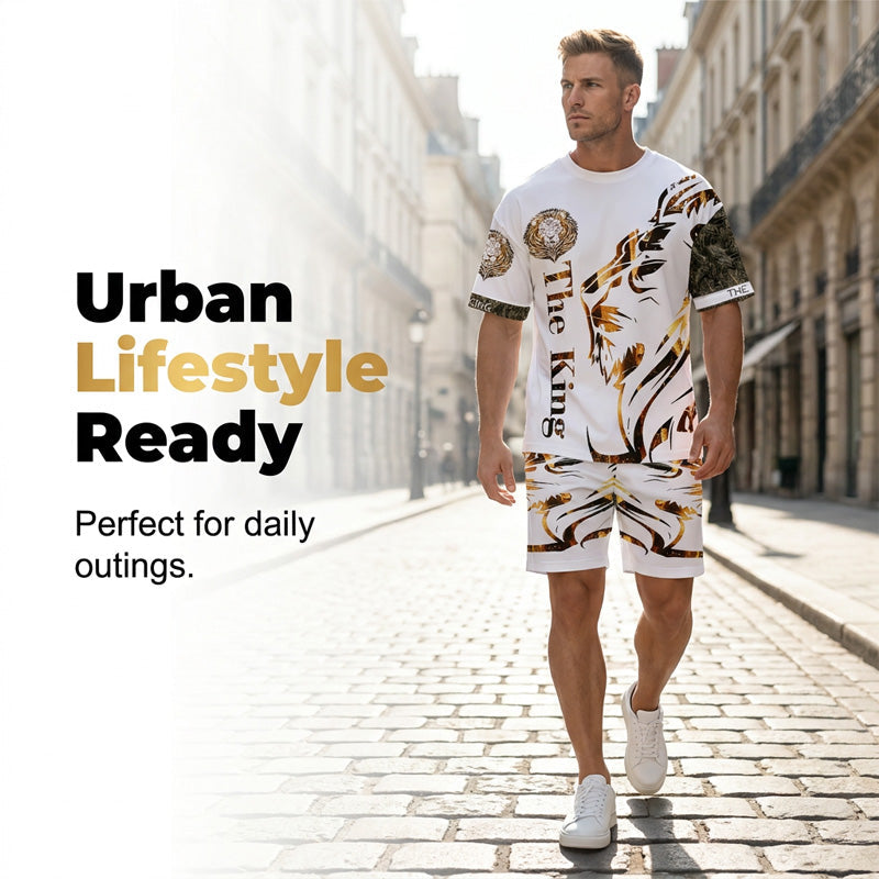 🎁2026 Nieuw binnen 50% KORTING💥Heren casual top en shorts 2-delige set