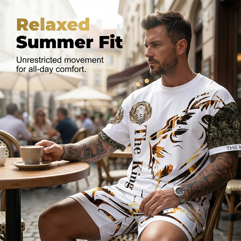 🎁2026 Nieuw binnen 50% KORTING💥Heren casual top en shorts 2-delige set