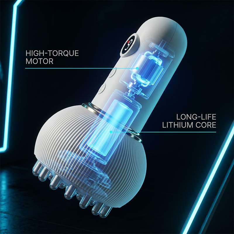 Elektrische massager voor diepe weefselmassage met schraaptechniek