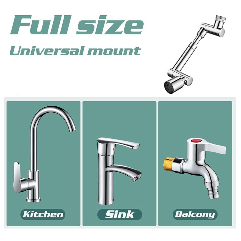 🎉【Aanbieding】🔄💧1440° Draaiend Kraanverlengstuk | 5cm Uitbreiding | 2 Waterstanden | Universeel🚿