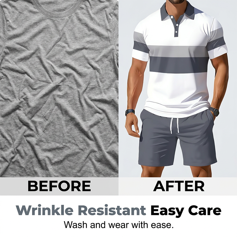 ⏰TIJDELIJKE AANBIEDING✨ Korte mouw poloshirt set combinatie tot boven de knie broek sportief veelzijdig