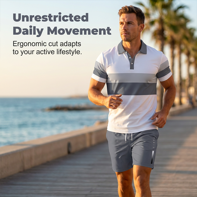 ⏰TIJDELIJKE AANBIEDING✨ Korte mouw poloshirt set combinatie tot boven de knie broek sportief veelzijdig